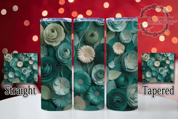 Elevating Custom Drinkware: The Strategic Value of the 3D Green Floral 20oz Tumbler Design