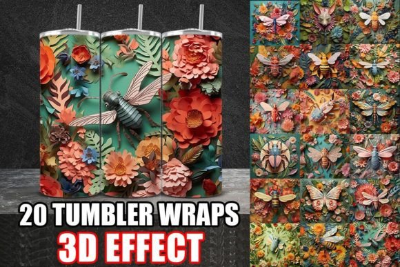Elevating Custom Merchandise: The Strategic Value of the 3D Papercut Insects Tumbler Wrap Bundle