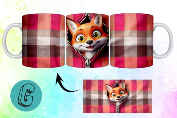 Elevating the Digital Craft Economy: The Strategic Value of Valentine Cute Fox 3D Mug Wrap 09