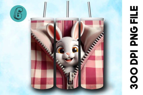 Rabbit 3D Valentine Tumbler Wrap 35